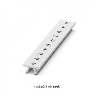 ZB 6,LGS:SYMBOLE PE označovací štítky, potisk symbol "PE", bílé, montáž nacvaknutím, š 6,2mm, popis.pole 6,15x10,5mm (1 balení = 10 pásků) (1051090:PE)