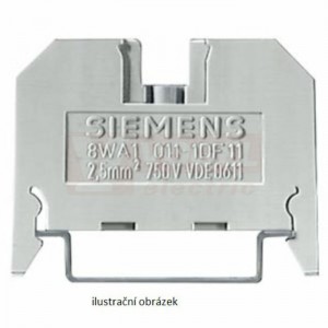 8WA1011-1BF23 průchozí řadová svorka 2,5 modrá THERMOPLAST šroub. připoj. oboustr. jednotl. svorky, šíře 6mm (VÝROBA UKONČENA)