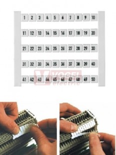 DEK 5 FW 101-150 štítek s potiskem, horizont., š5mm x v5mm, PA66 (0473460101)