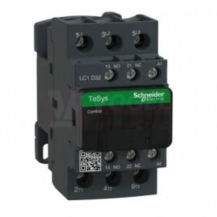 LC1D32V7      Stykač 3P 32A AC-3, 400V AC, pom.kont. 1"Z"+1"V" šroub.svorky, cívka s odrušovacím modulem