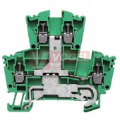 WDK 2,5 PE svorka instalační, 2-patrová, šroubová, zelená, s propojovací klemou, š=5,1mm (1036300000)