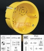 KU 68 LA/1 krabice universální, prům.79mm/hl.45mm (do sádrokartonu) (náhrada 6400-31)