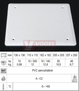 V 110 L_HB víčko ke krabici KO 110/L, barva bílá, š/v 125x125mm, PVC