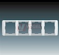 3901E-A00140 04 Rámeček čtyřnásobný, vodorovný; bílá/ledová šedá - Element