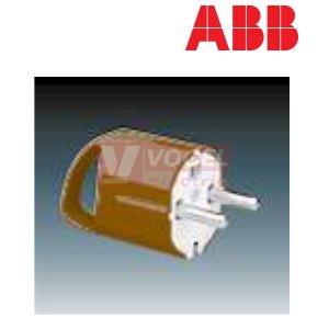 5537-206 H Vidlice sdružená s ouškem a postranním vývodem, 16A/250VAC, hnědá, max 1,5mm2 (RAL 8014)