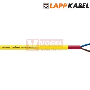 Ölflex 450 P 300/500V  2x  1,0 kabel pro ruční nářadí, žlutý vnější plášť z PUR, barevné žíly bez zl/žl (0012101)