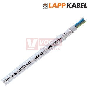 Ölflex Classic 100 SY 450/750V  3G  2,5 kabel PVC s ocelovým opletem, transparentní plášť, barevné žíly se ze/žl (0016088)
