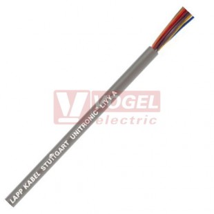 Unitronic LiYY UL/CSA  2x0,25mm2, AWG 24/7 kabel datový s barevným značením žil podle DIN 47100, plášť PVC šedý, aprobace UL/CSA (22502)