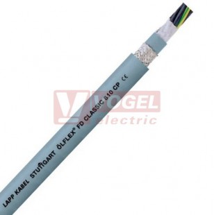 Ölflex Classic FD 810 CP 300/500V 12G  1,5 stíněný kabel ovládací, vysoce flexibilní, do energet.řetězů, odolný proti olejům a mech.poškození, šedý vnější plášť z PUR, černé čísl.žíly se zl/žl (0026454)