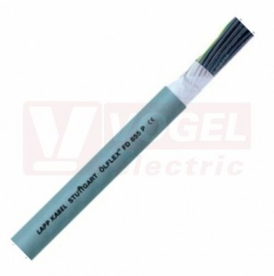 Ölflex FD 855 P 300/500V 30G  1,0 bezhalogenový ovládací kabel, vysoce flexibilní, do energet.řetězů, šedý vnější plášť z PUR, odolný proti olejům a mech.poškození, černé čísl.žíly se zl/žl - certifikovaný (0027570)