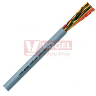 Unitronic 100 52x0,14mm2 kabel datový robustní flexibilní, s barevným značením žil se ze/žl, plášť PVC šedý (28025)