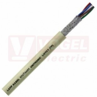 Unitronic Li2YCY (tp)  1x2x0,5mm2 kabel datový párový stíněný, barevné značení žil podle DIN 47100, šedý plášť z PVC, RAL7032 (0031336)