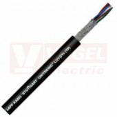 Unitronic Li2YCYv (tp)  2x2x0,22mm2  kabel datový párový stíněný, černý zesílený vnější plášť, barevné značení žil podle DIN 47100, RAL9005 (0031350)