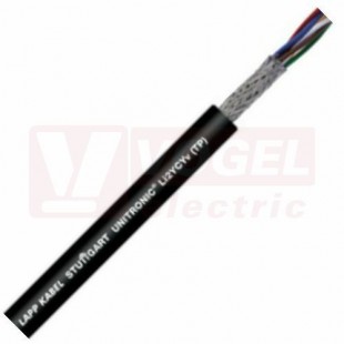 Unitronic Li2YCYv (tp)  1x2x0,34mm2 kabel datový párový stíněný, černý zesílený vnější plášť, barevné značení žil podle DIN 47100, RAL9005 (0031365)