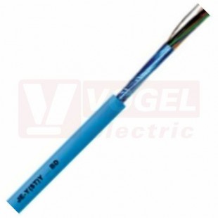 Unitronic JE-Y(St)Y..BD EB  2x2x0,8mm2 kabel datový stíněný, pro průmyslovou elektroniku, statické stínění z hliníkem kašírované plastové fólie, modrý vnější plášť z PVC (0034120)