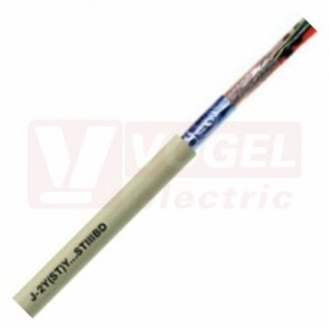 Unitronic J-2Y(St)Y ST III BD  2x2x0,6mm2 sdělovací kabel, statické stínění z hliníkem kašírované plastové fólie, šedý vnější plášť z PVC (0034171)