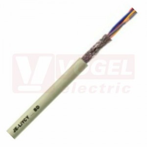 Unitronic JE-LiYCY 24x2x0,5mm2 kabel datový stíněný, pro průmyslovou elektroniku, barva žil podle VDE 0815, šedý vnější plášť z PVC RAL7032 (0034204)