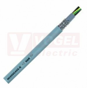 Ölflex 140 CY 300/500V  3G   0,75 kabel stíněný, flexibilní PVC, šedý plášť, odolný vůči oleji, černé čísl. žíly se ze/žl (0035710)