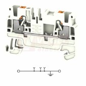 A2C  2,5 FE svorka řadová uzemňovací, PUSH-IN, bílá 1/1, š=5,1mm (2690460000)