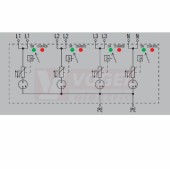VPU AC I 4 R 275/25 LCF MB přepěťová ochrana typ 1+2 (2xL1-2xL2-2xL3-2xN/2xPE), I imp 25kA (10/350µs), Uc 275V, s dálk.signalizací (2774990000)
