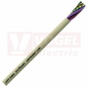 Unitronic LiHH  2x0,75mm2 kabel datový nestíněný, bezhalogenový, barevné značení žil podle DIN 47100, šedý vnější plášť RAL7032 (0037160)