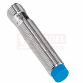 IME12-10NPSZC0S Indukční snímač M12, 10-30VDC, Sn=10mm, mosaz, PNP/NO, nestíněný, spínací frekvence 400Hz, 3-drát, konektor M12/4pin, trojitý dosah snímání, délka 65mm, závit 43mm, IP67 (1071242)