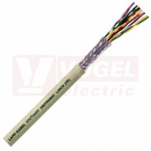 Unitronic LiHCH (TP)  2x2x0,14mm2 kabel datový párový stíněný, bezhalogenový, barevné značení žil podle DIN 47100, šedý vnější plášť RAL7032 (0038302)