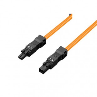SZ2500.450 (KS) kabel průchozí pro systémové LED svítidlo, konektor 2-žilový, 100-240VAC, délka 1m, oranžový, norma ENEC (prodej na kusy)