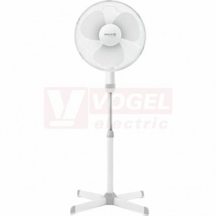 Ventilátor stojanový Sencor SFN 4047 WH 230V/50W, průměr 40cm, 50W, 3 rychlosti, ocilace 90° s možností vypnutí, přepínání rychlostí pomocí otočného prstýnku