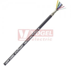 Unitronic LiYCY UL/CSA  8x0,5mm2, AWG 20/7 kabel datový stíněný s barevným značením žil podle DIN 47100, aprobace UL/CSA, plášť PVC tm.šedý (44738)