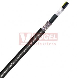 Ölflex FD 891 CY 300/500V  7G  4,0 stíněný kabel, vysoce flexibilní, do energet.řetězů, černý vnější plášť z PVC, černé čísl.žíly se zl/žl, s certifikací UL/cUL AWM (1027507)