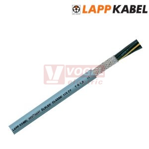 Ölflex Classic 115 CY 300/500V 18G   1,5 kabel stíněný flexibilní, šedý plášt z PVC, černé čísl.žíly se ze/žl (1136318)