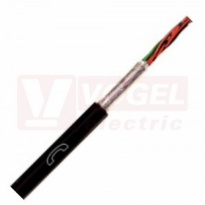 Unitronic A-2Y(L)2Y ST III BD  2x2x0,6mm2 kabel sdělovací, venkovní, značení žil podle normy VDE 0816, černý vnější plášť RAL9005 (1591050)