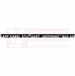 Unitronic Bus ASI 2x1,5 kabel pro AS-interface, pro přenos pomocného napětí 30VDC, černý vnější plášť, materiál pryž/EPDM, aprobace UL/CSA, RAL9005 (2170229)