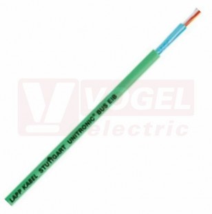 Unitronic Bus EIB 2x2x0,8 kabel datový, pro pevné uložení, pro snímače a vysílače, bar.žil RU/ČE-BÍ/ŽL, stínění AL kašírovanou plast.folií, zelený vnější plášť z PVC (2170240)