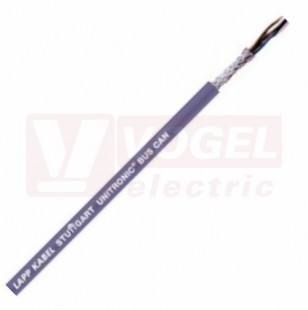 Unitronic Bus CAN 2x2x0,75 kabel CAN Bus pro pevné uložení, stíněný, barevné značení žil podle DIN 47100, fialový vnější plášť z PVC - certifikovanýUL/CSA (2170270)