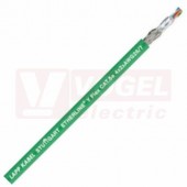 ETHERLINE-P FLEX CAT.5e 4x2x26/7AWG kabel datový třídy D pro flexibilní použití, zelený vnější plášť z PUR, celkové stínění CU oplet, plast.folie, AL kašírovaná folie (2170300)