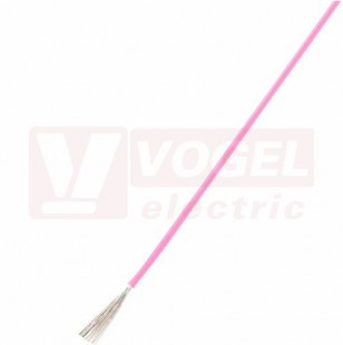 LiY EA 1x 0,25 vodič jednožilový PVC, růžová (cívka 250m)