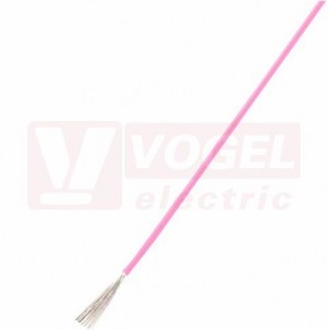 LiY EA 1x 0,25 vodič jednožilový PVC, růžová (cívka 250m)
