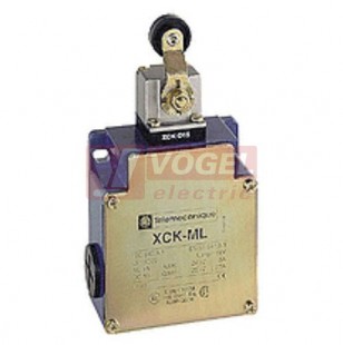 XCKML115H29 Polohový spínač Universal Classic, kovový, páka s plast.kladkou, 2x (1Z+1V), s mžik.funkcí, 3 kabel.vstupy M20, IP66