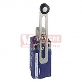 XCKP2145G11 Polohový spínač Universal Osiconcept, plastový, páka s plast.kladkou, podélně nastavítelná, 1Z+1V, s mžik.funkcí, kabel.vstup PG11, IP66