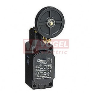 XCKS539H29 Spínač polohový Universal Classic, plastový, páka s plastovou kladkou pr.50mm, 1Z+1V, závisle spínající, vypnutí před zapnutím, kabel.vstup M20, IP65