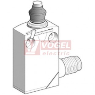 XCMD2111M12 Polohový spínač Universal Osiconcept,  kovový čep s elast.těsněním, 1Z+1V, s mžik.funkcí, konektor M12/4pin/vidlice, IP66