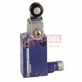 XCMD2115C12 Polohový spínač miniaturní Universal Osiconcept, kovový, páka s plast.kladkou, 1Z+1V, s mžik.funkcí, konektor M12/4pin/vidlice, IP66