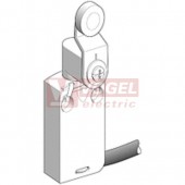 XCMD2116L1  Polohový spínač Universal Osiconcept, kovový, ocelová páka s kladkou, 1Z+1V, s mžik.funkcí, konektor s kabelem 1m, IP66