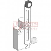 XCMD2145C12 Polohový spínač Universal Osiconcept, kovový, páka s plast.kladkou podélně stavitelná, 1Z+1V, s mžik.funkcí, konektor M12/5pin/vidlice, IP66