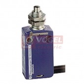 XCMD21F0L1  Polohový spínač miniaturní Universal Osiconcept, kovový čep M12, 1Z+1V, s mžik.funkcí, konektor s kabelem 1m, IP66