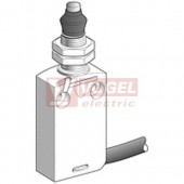 XCMD21G1L1  Polohový spínač miniatruníUniversal Osiconcept, kovový, 1Z+1V, ovl.kovový čep s elast. těsněním, s mžik.funkcí, konektor s kabelem 1m, IP66