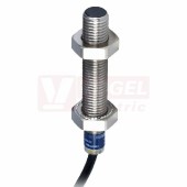 XS508B1PAL5 Indukční čidlo M8, mosaz, Sn=1,5mm, 12…24VDC, délka těla 33mm, stíněný, PNP/NO, kabel 5m, IP67