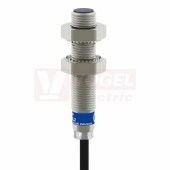 XS608B1PBL5 Indukční čidlo M8, nerez, Sn=2,5mm, 12…48VDC, kabel 5m, délka těla 50mm, stíněný, PNP/NC, IP67